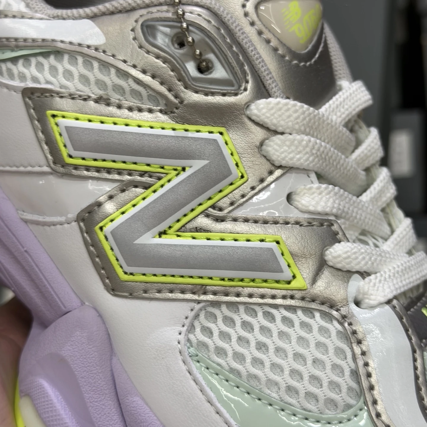 New Balance Neon Lavender Chunky Sneakers