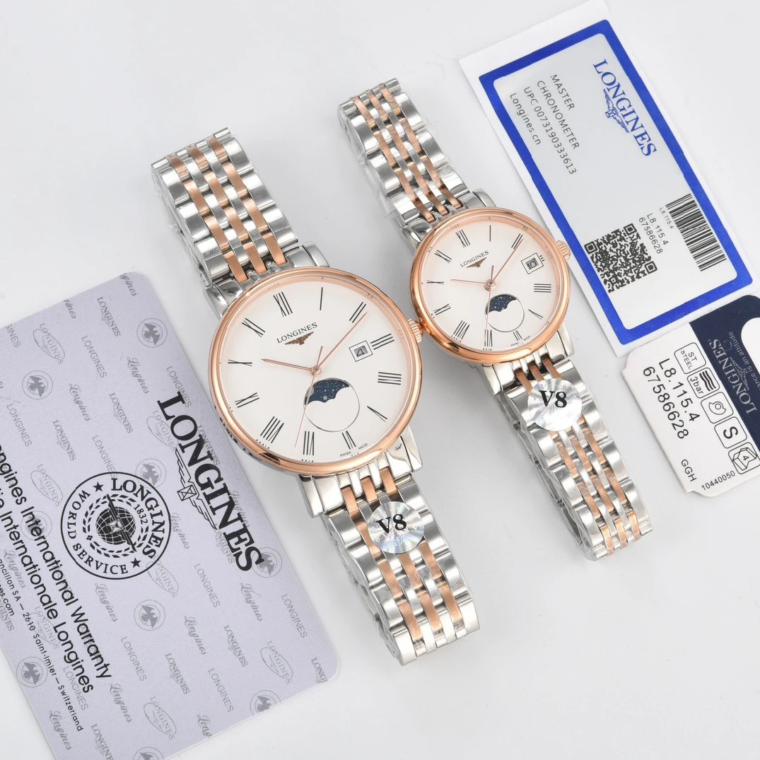 Elegant Women's Watch - Classic Stainless Steel & Crystal Accents