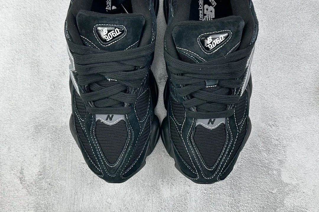 New Balance 9060 Triple Black Premium Chunky Lifestyle Sneakers For Men & Women – Luxury Streetwear Fashion Shoes With ABZORB Cushioning Technology