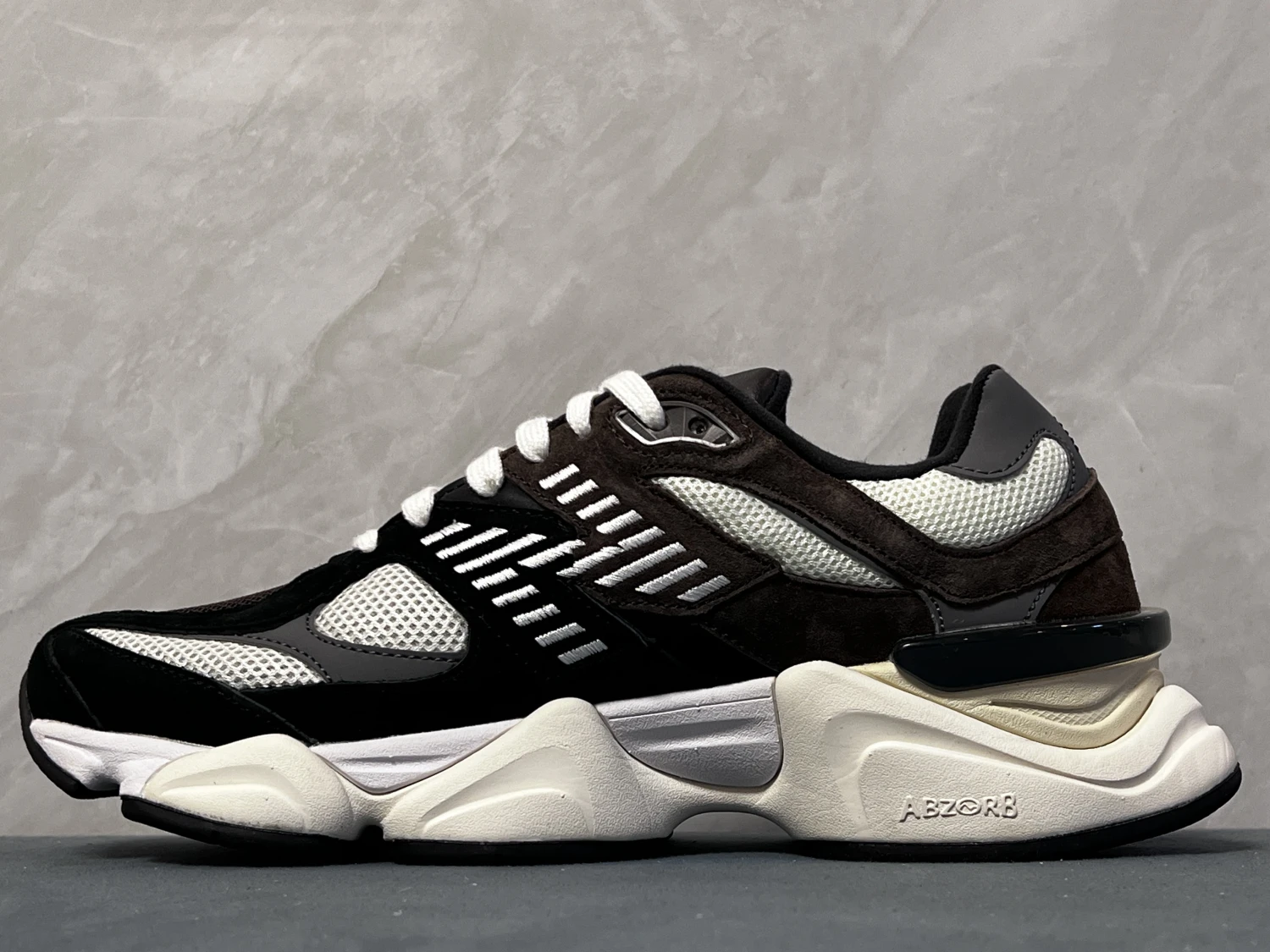 New Balance Black Mocha ABZORB Chunky Sneakers – Retro Suede Lifestyle Running Shoes