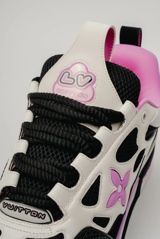 Louis Vuitton Black Pink Runner Sneakers