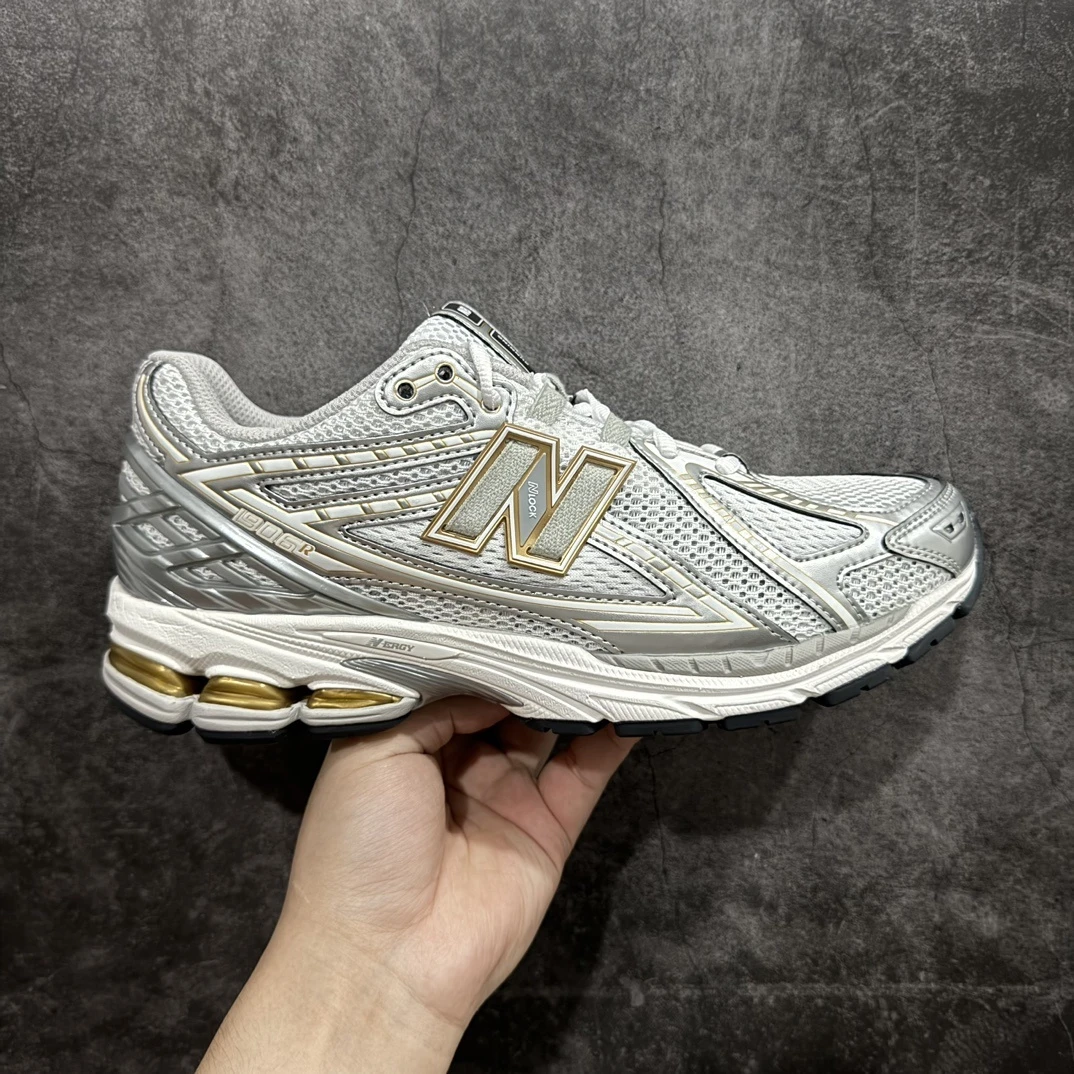New Balance 1906R White Gold Retro Running Sneakers – Premium Mesh Lifestyle Shoes With N-ergy Cushioning