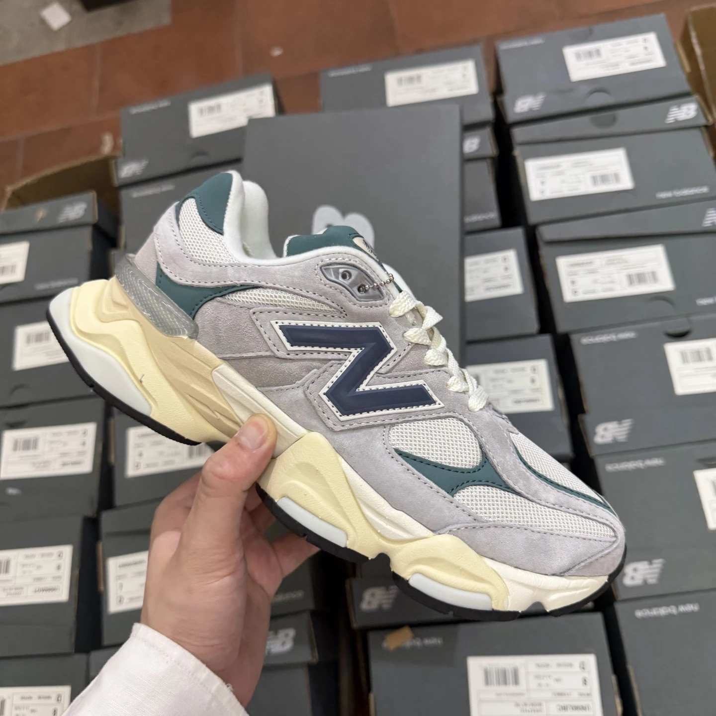 New Balance Slate Teal Chunky Sneakers