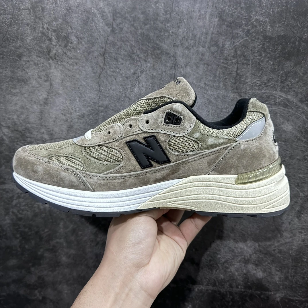 New Balance 992 Taupe Black Retro Sneakers