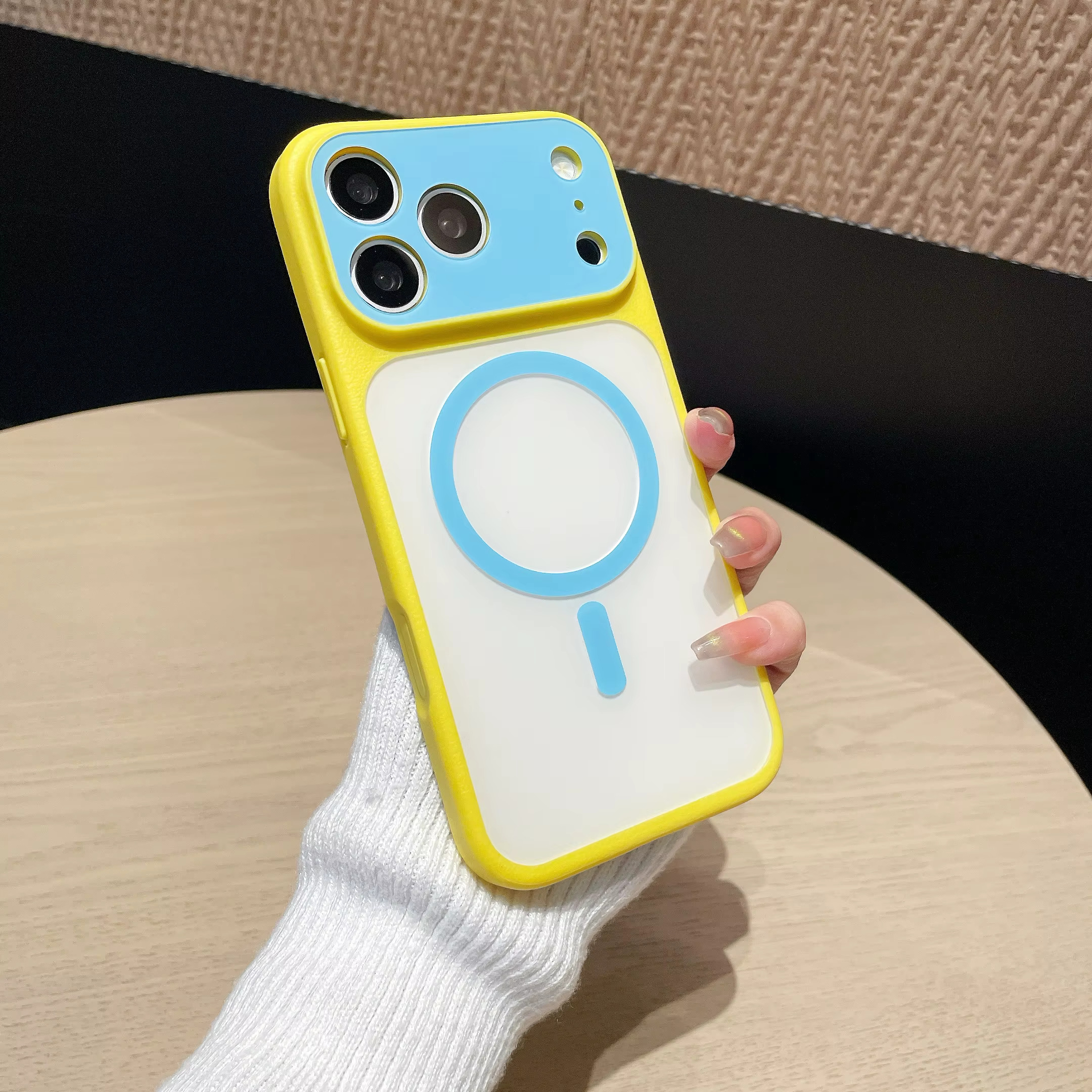 iPhone 13/14 Dopamine Imitation Magnetic Case - Sky blue