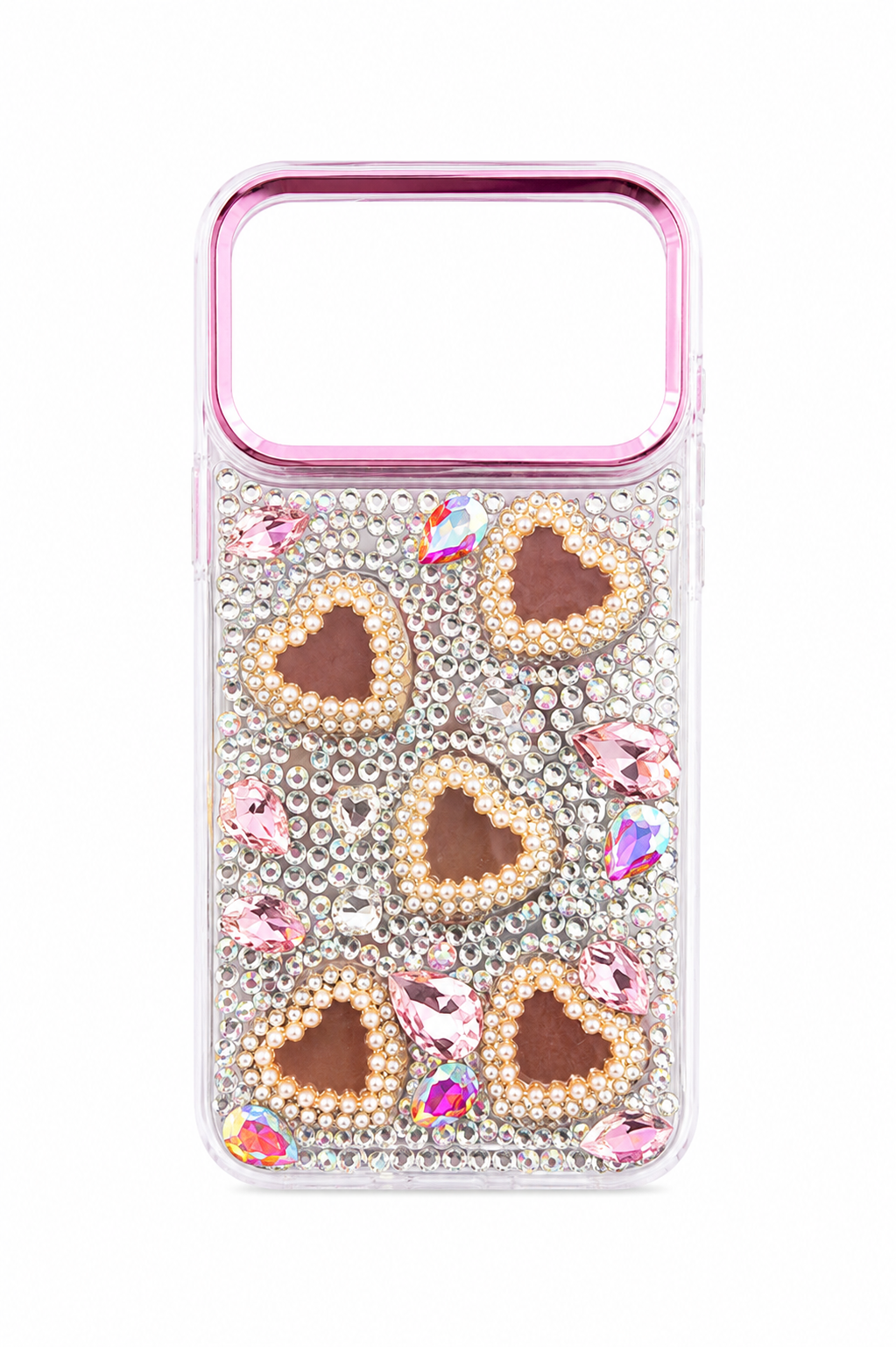 iPhone 17 Heart Diamond Case - Pink