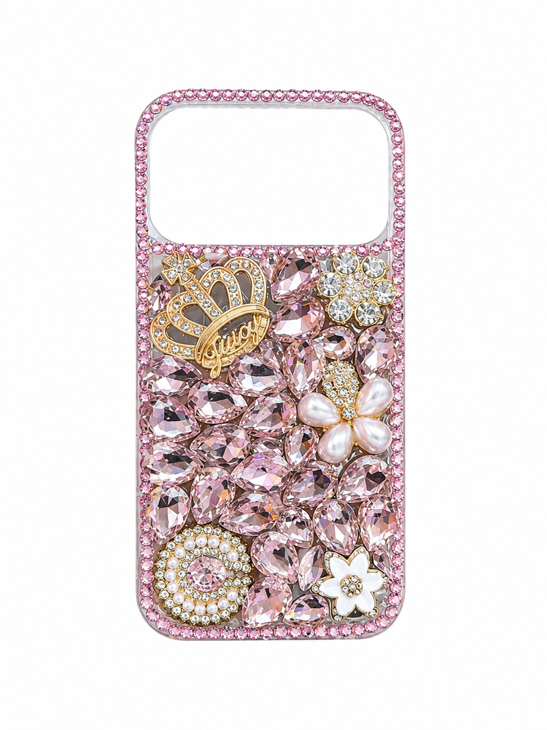 Motorola G 5G 2025/2026/G PLAY 2026 Crown Pearl Diamond Case - Pink
