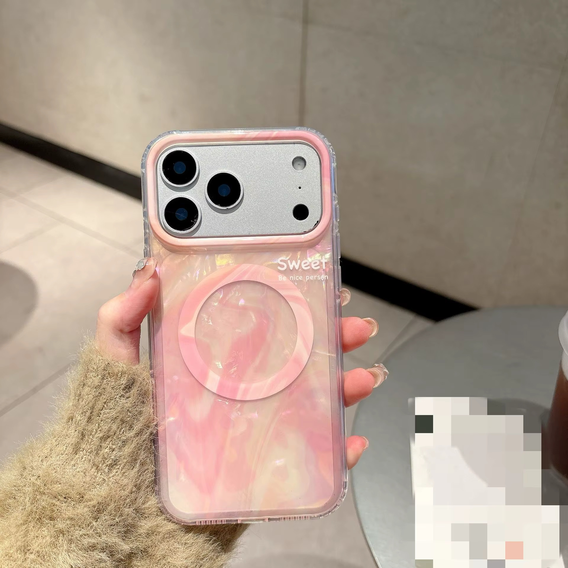 iPhone 16e/17e Shell IMD Magnetic Case - Pink