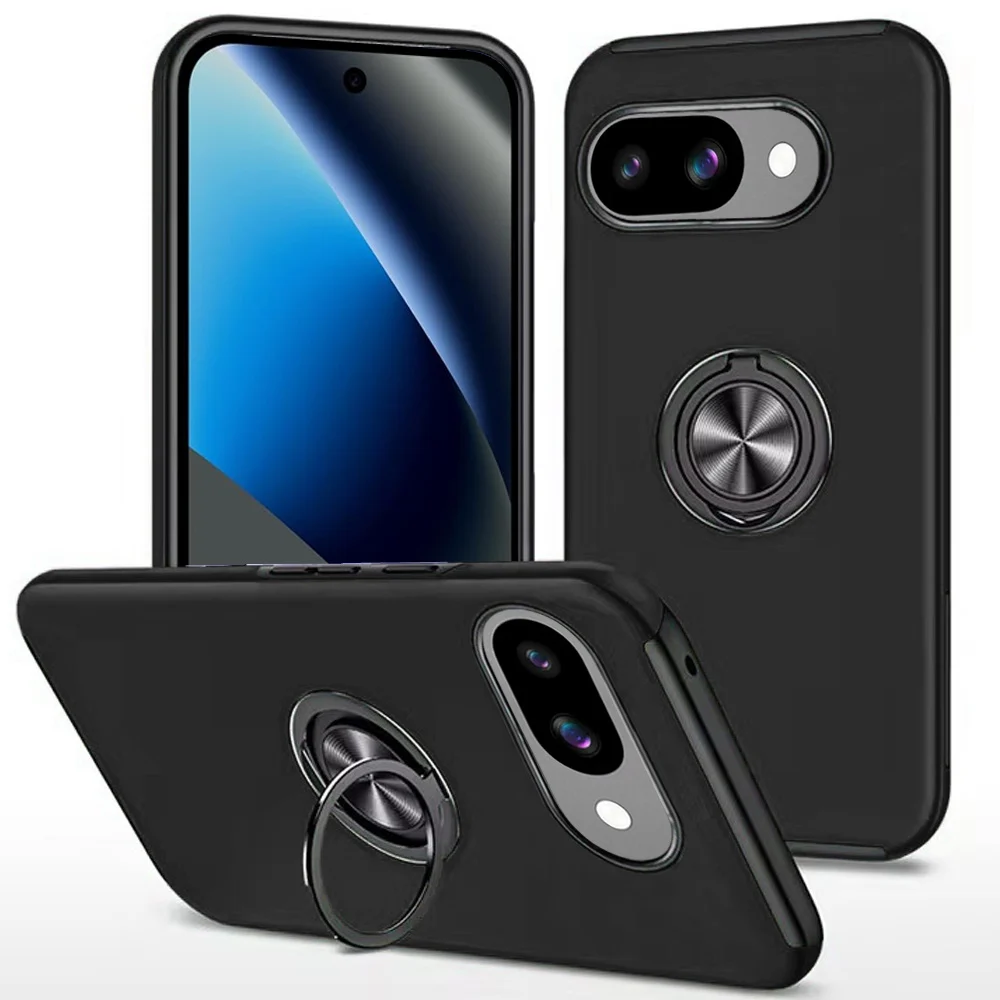 Google Pixel 11 / 11 Pro CHIEF Oil Painted Magnetic Ring Stand Hybrid Case Cover - Black