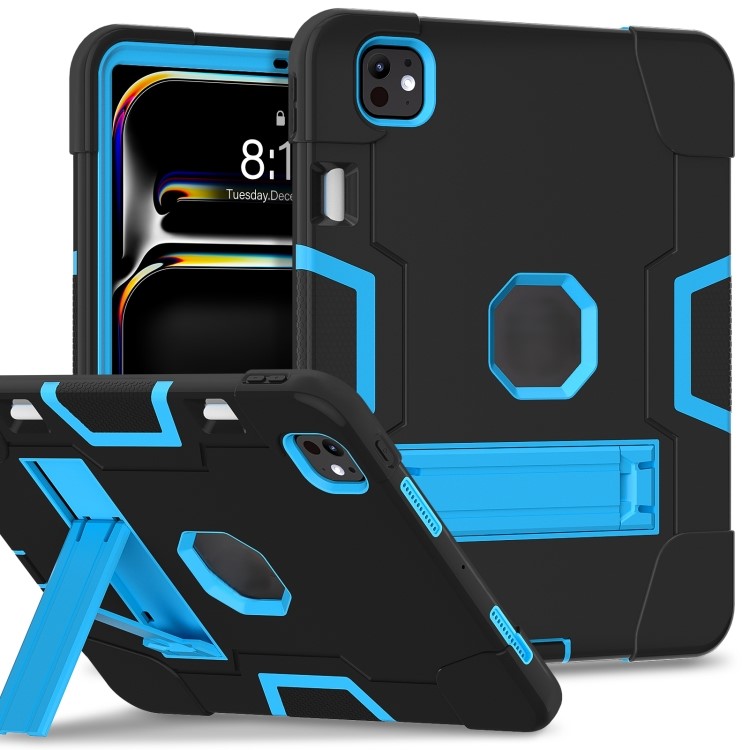 iPad 10.2" 7/8/9 Contrast Kickstand Tablet Case - Black+Blue