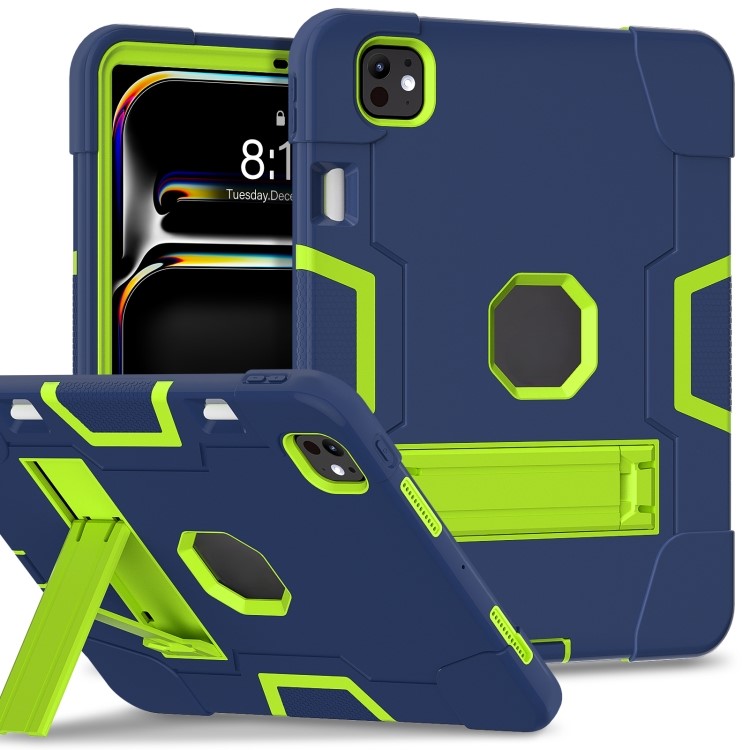 Samsung Tab A9+/A11+ Contrast Kickstand Tablet Case - Navyblue+Olivine