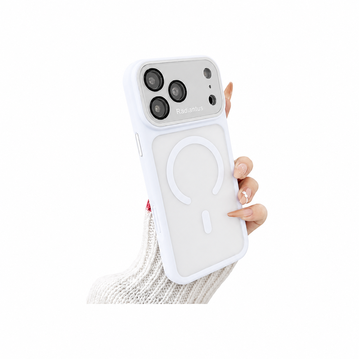 iPhone 17E/16E (White) Radiantus SHEERFORCE Magnetic Transparent Case