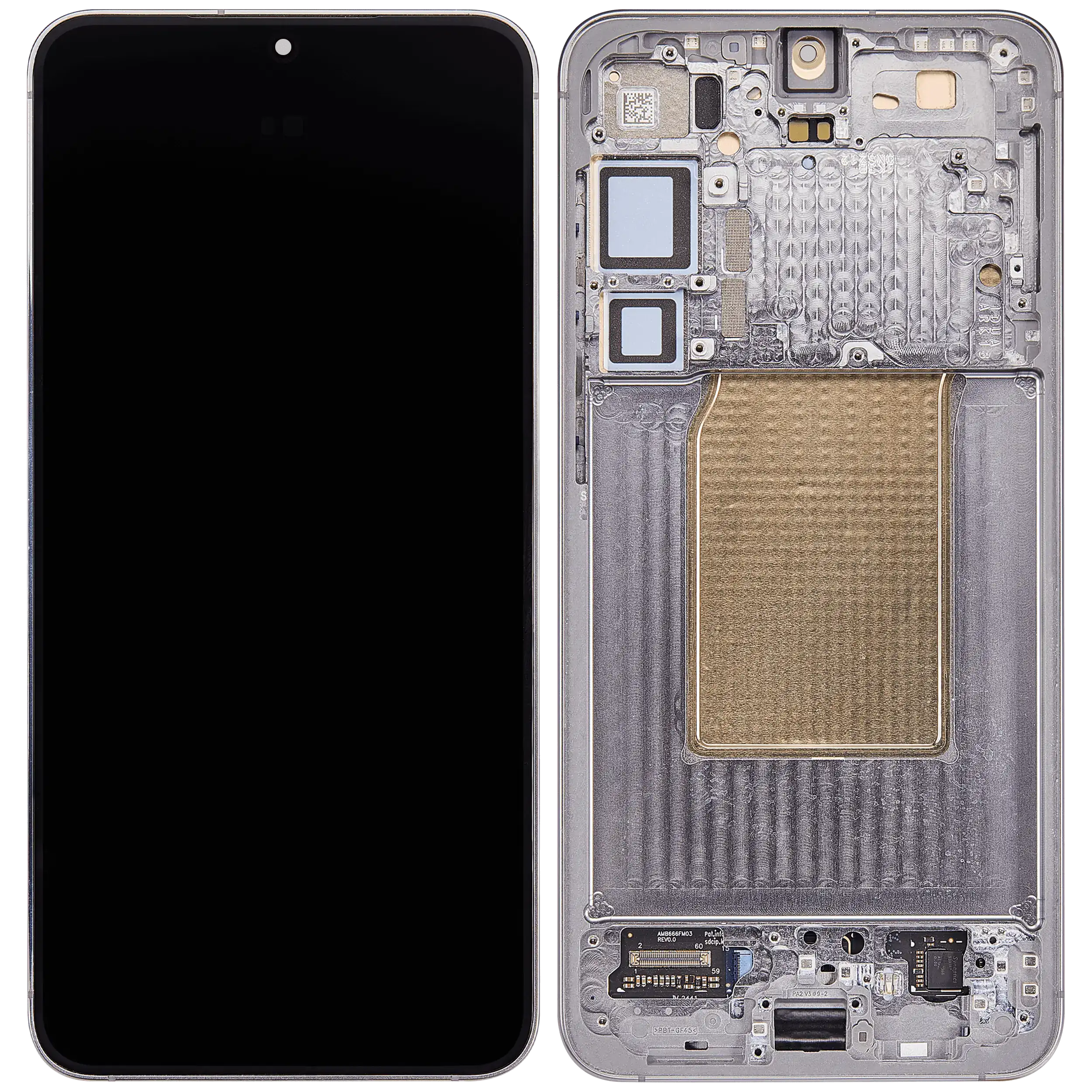 SAMSUNG S25 PLUS 5G (S936) (SOFT OLED ASSEMBLY WITH FRAME) (SILVER SHADOW) (US & INTERNATIONAL VERSION)
