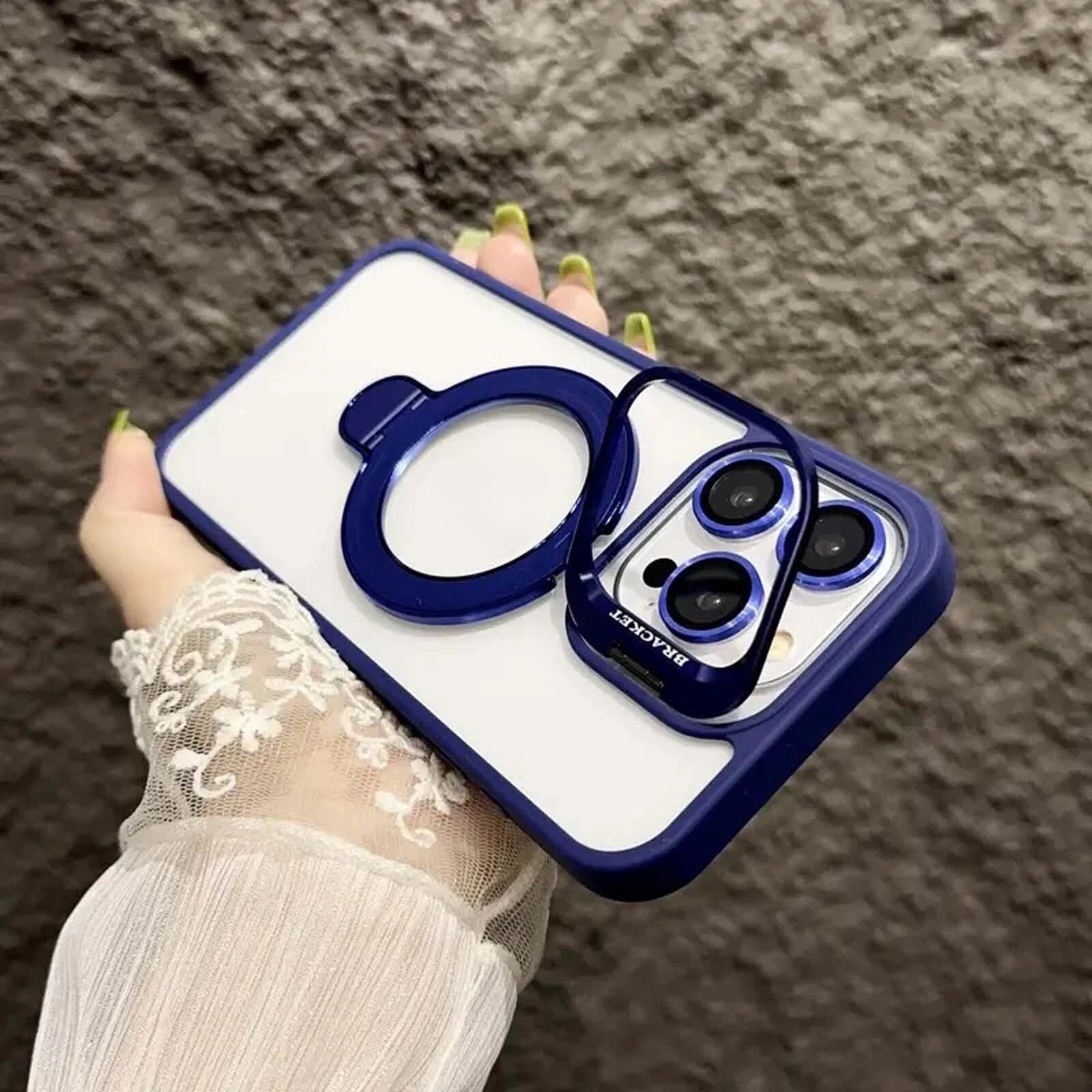 Samsung S25 Ultra Double Kick Stand Case | Dark blue