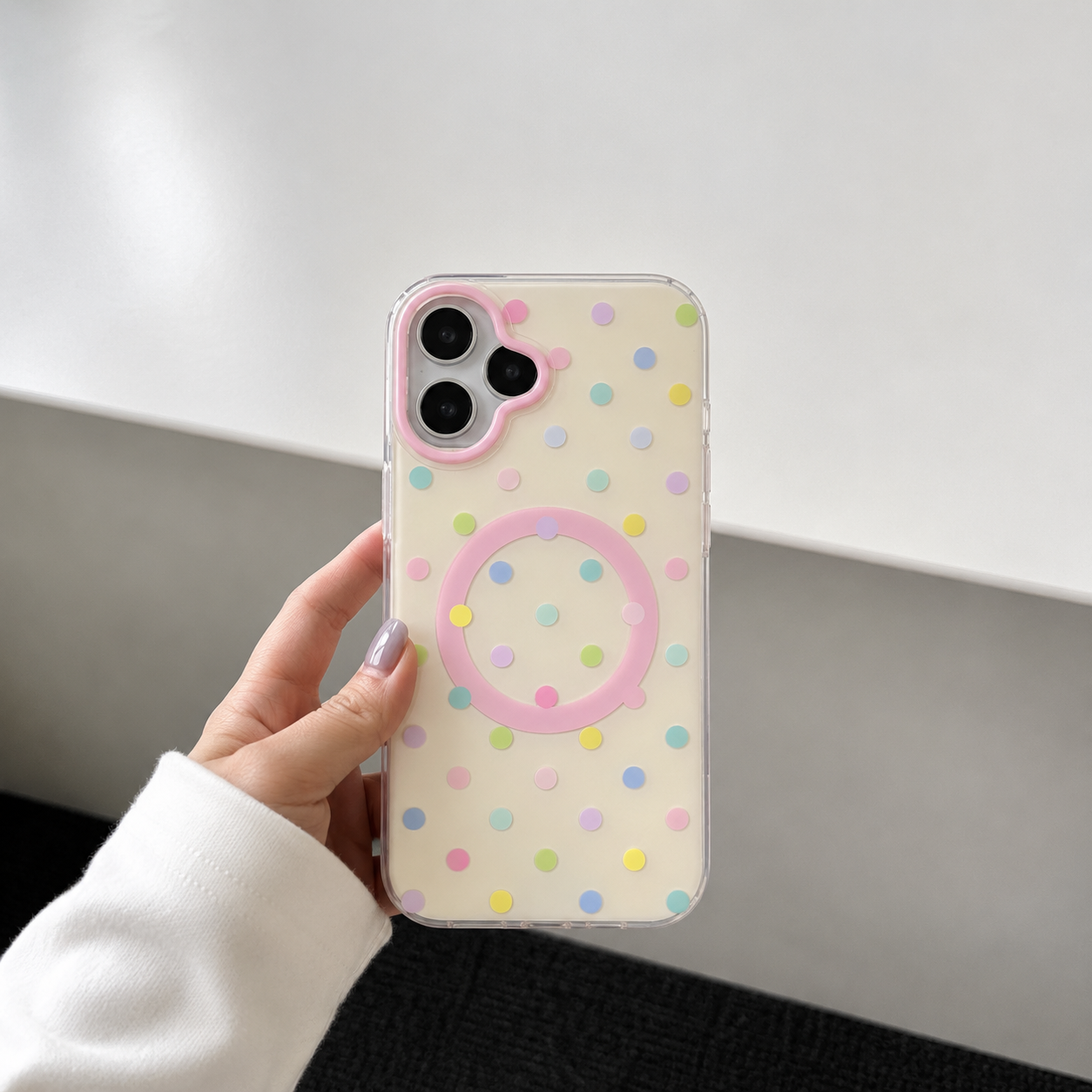 iPhone 15 Pro Max Original Design Flat Magnetic Case - Rainbow