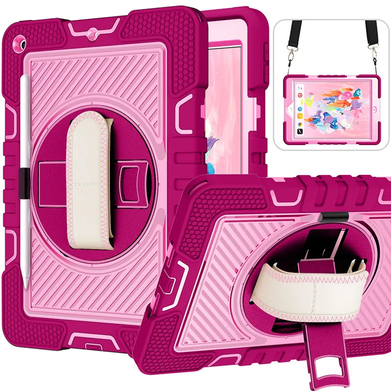 iPad 5th/6th 9.7" Tongjie B Strap Case With Stand | Purple-Pink