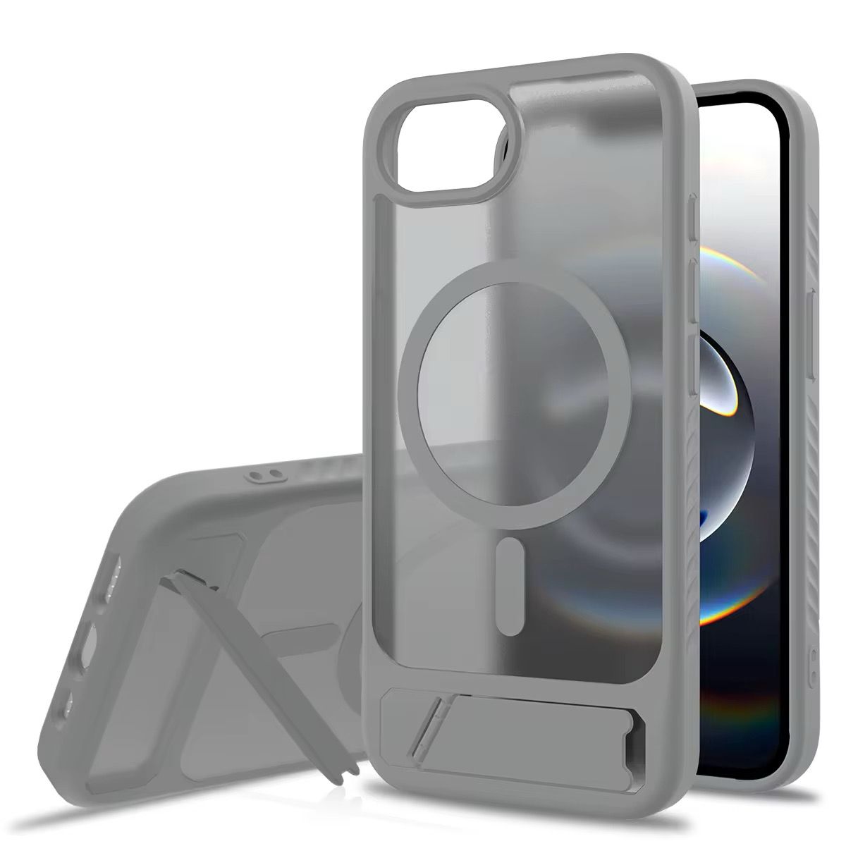 iPhone 17 Pro Max/18 Pro Max X1 Bongdun Magnetic Case With Kickstand - Gray