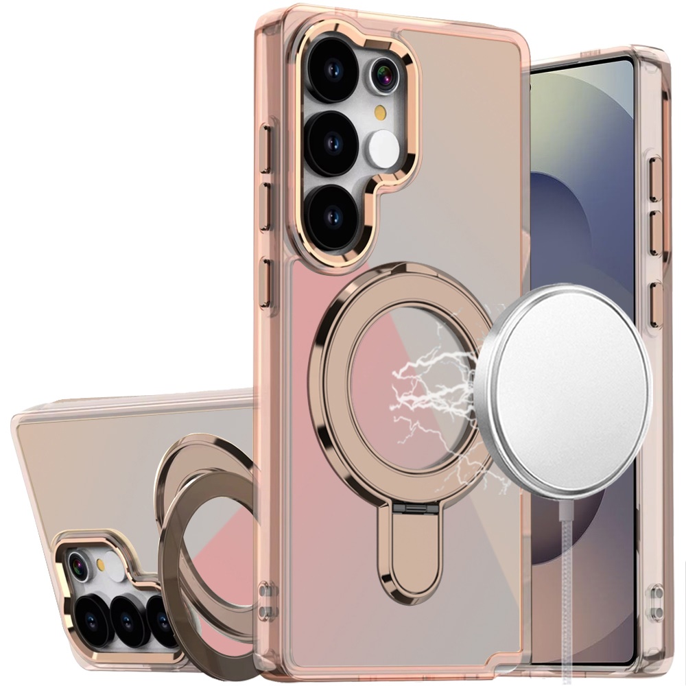 Samsung A16 5G Shiny Chrome Magnetic Case With Kickstand | Gold
