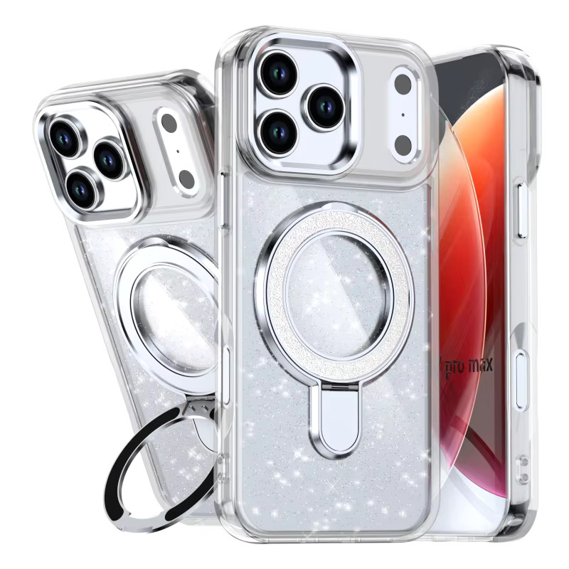 Samsung A15 5G Shadow Glitter Backet Case - Silver