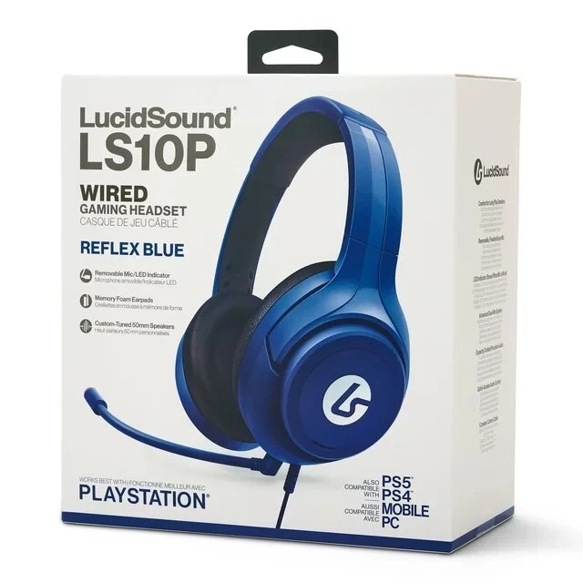 Lucidsound LS10P Noise cancelling Gaming Headphone with microphone - Blue