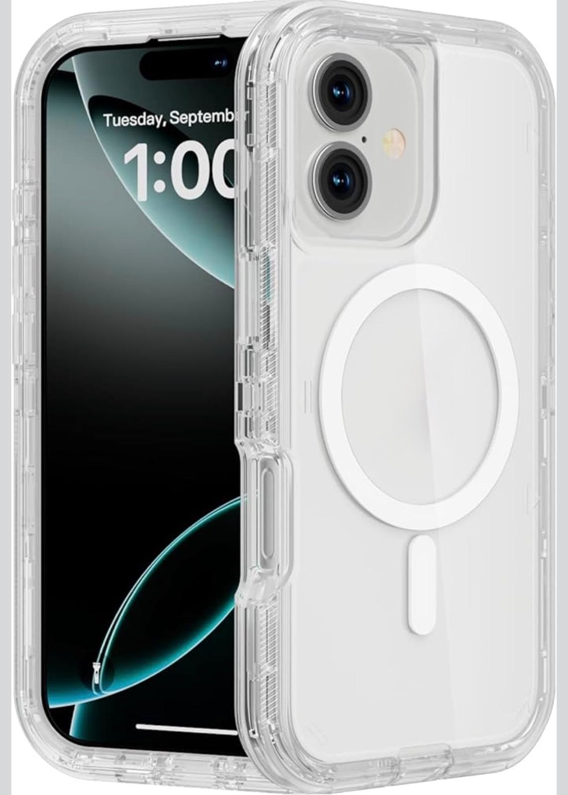iPhone 14 Pro Max Clear Heavy-Duty Case With Magsafe | (3-Piece Without Clip) in Polybag