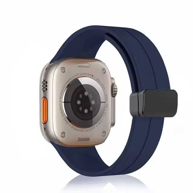 Apple Watch Size 38/40/41mm Silicone Band (Magnetic Closure) | Navy Blue (Premium Pack)