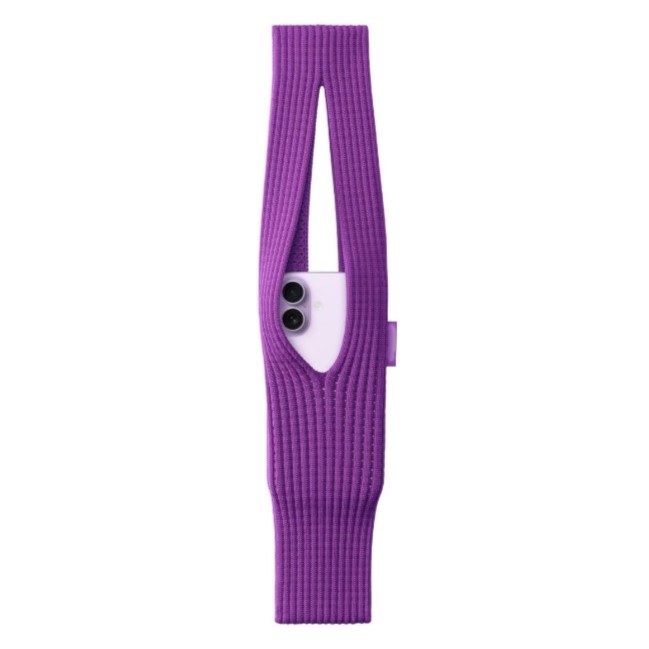 Knitted Sling Bag (40cm) | Purple