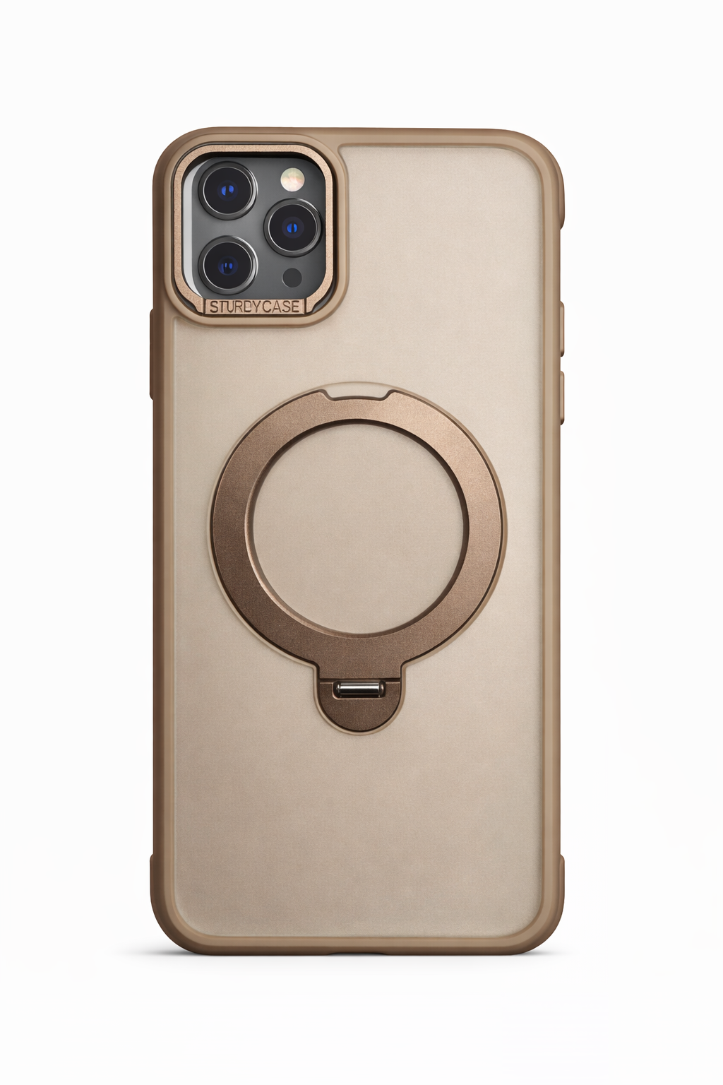 iPhone 17 Pro/18 Pro (Gold) Sturdy 360-MagStand Case