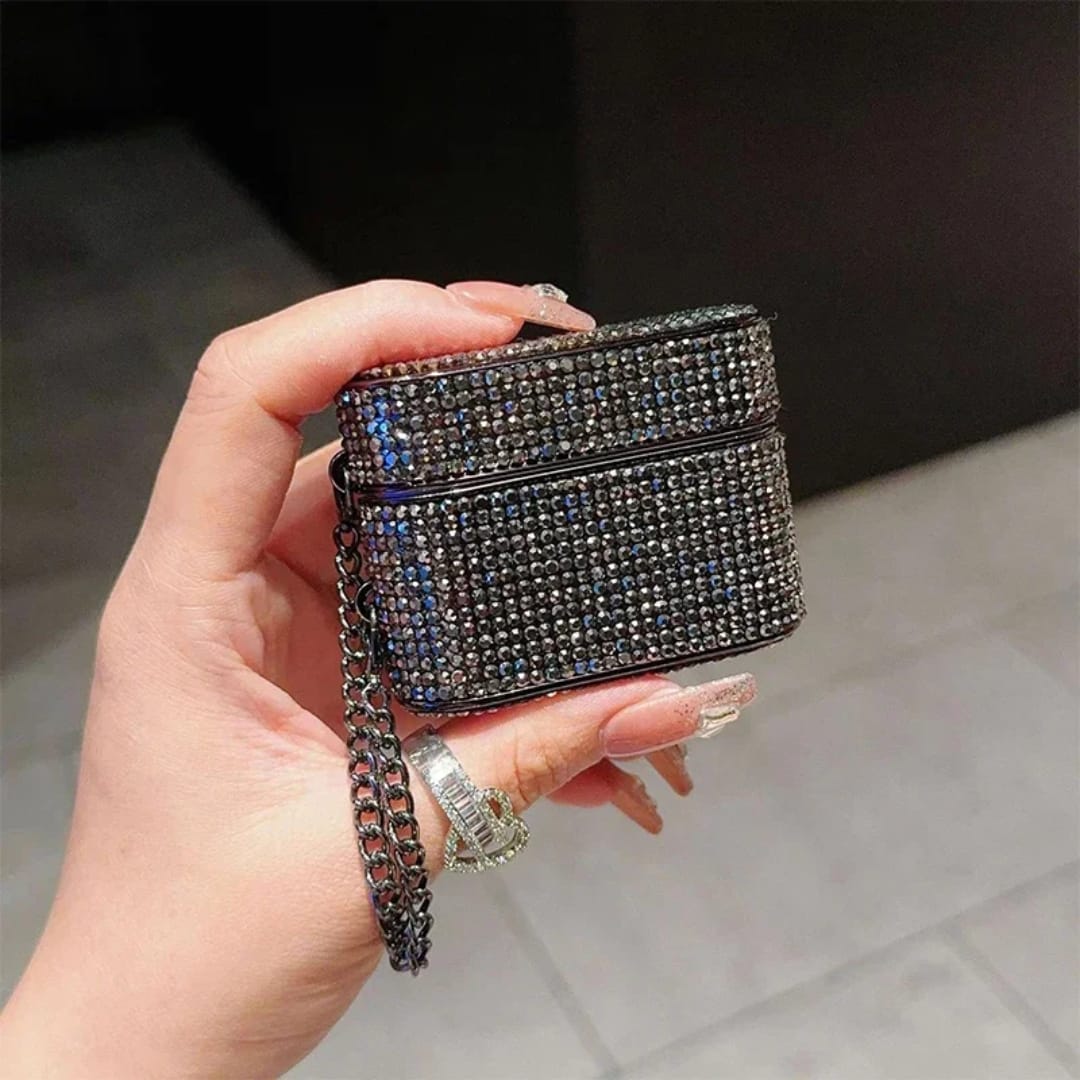DIAMOND PILLAR CASE FOR AIRPODS 3RD GEN | BLACK (WITH RETAIL PACKING)