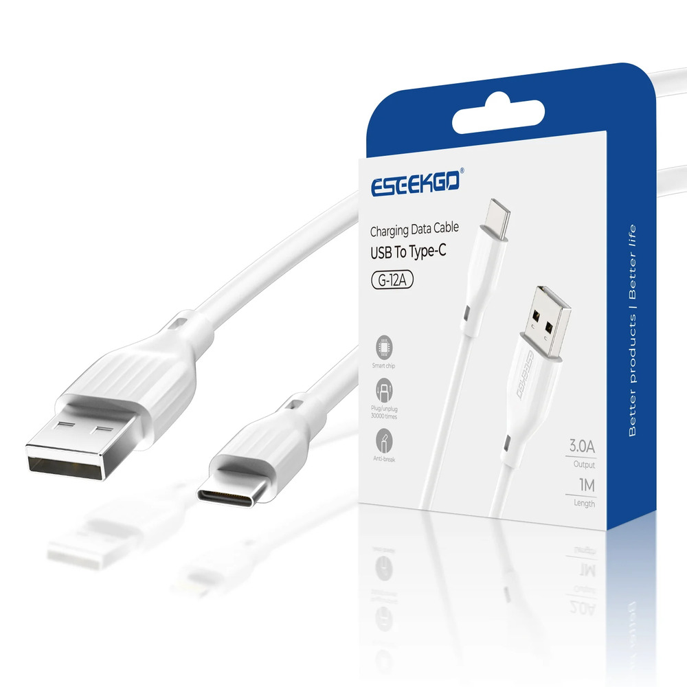 ESEEKGO G-12A 60W 3.0A 3.3FT USB to Type C Data Cable | White