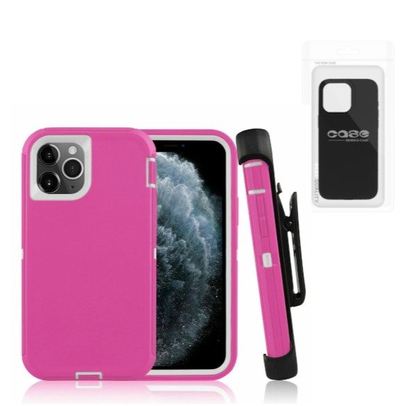 Samsung S20 Ultra Pro Defender Case With Clip | Pink (Polybag Packing)