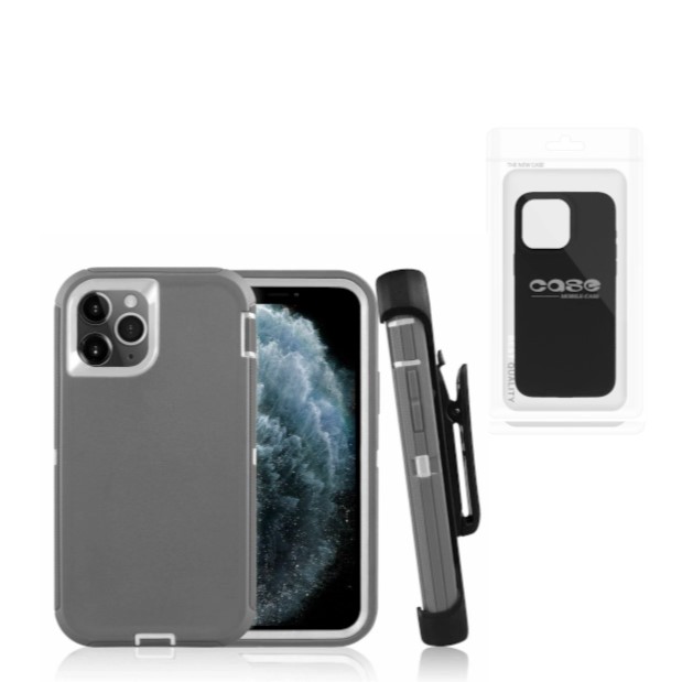 Samsung A15 5G  Pro Defender Case With Clip | Gray (Polybag Packing)