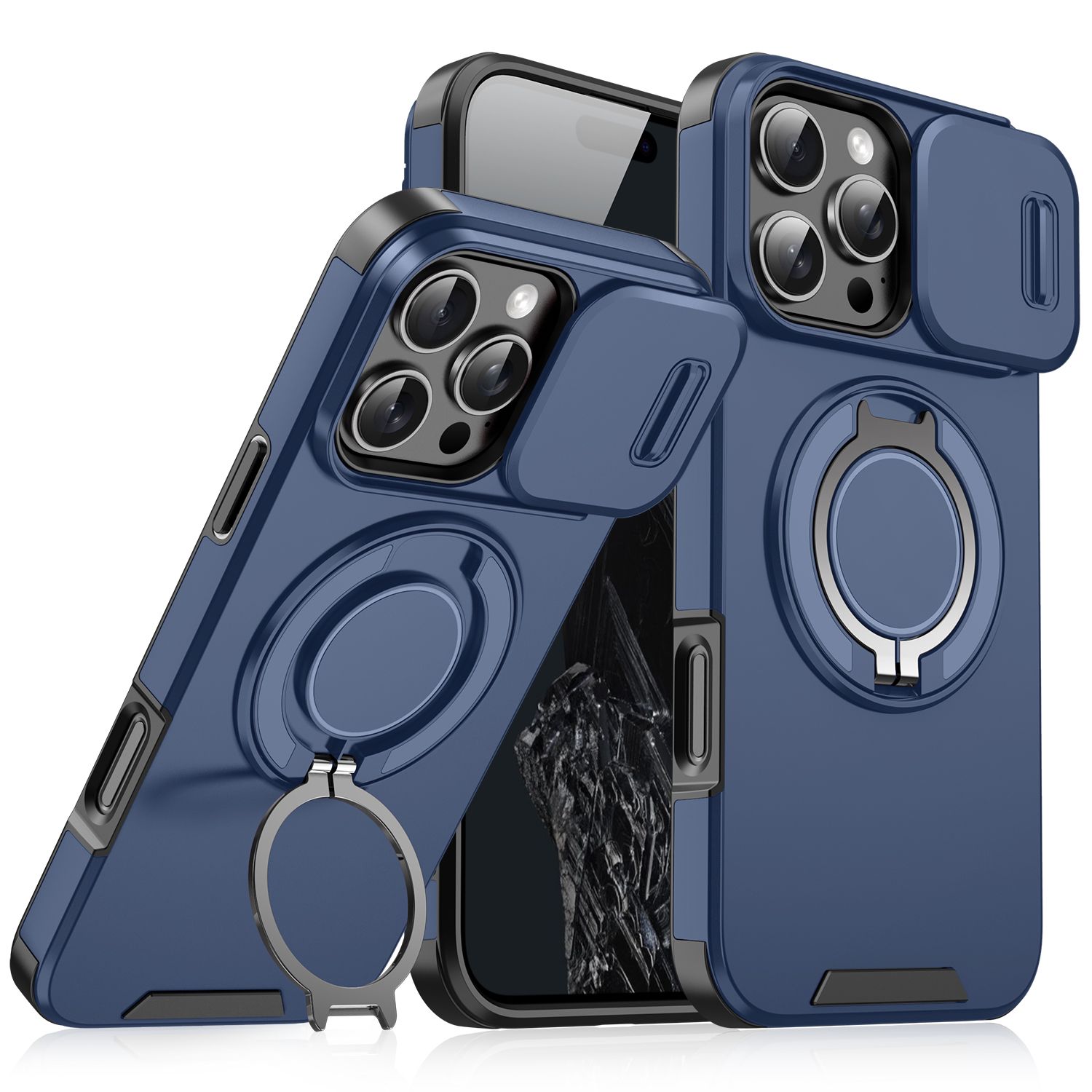 Samsung S26 Plus Linkage Magnetic Case With Camera Sliding Window Blue