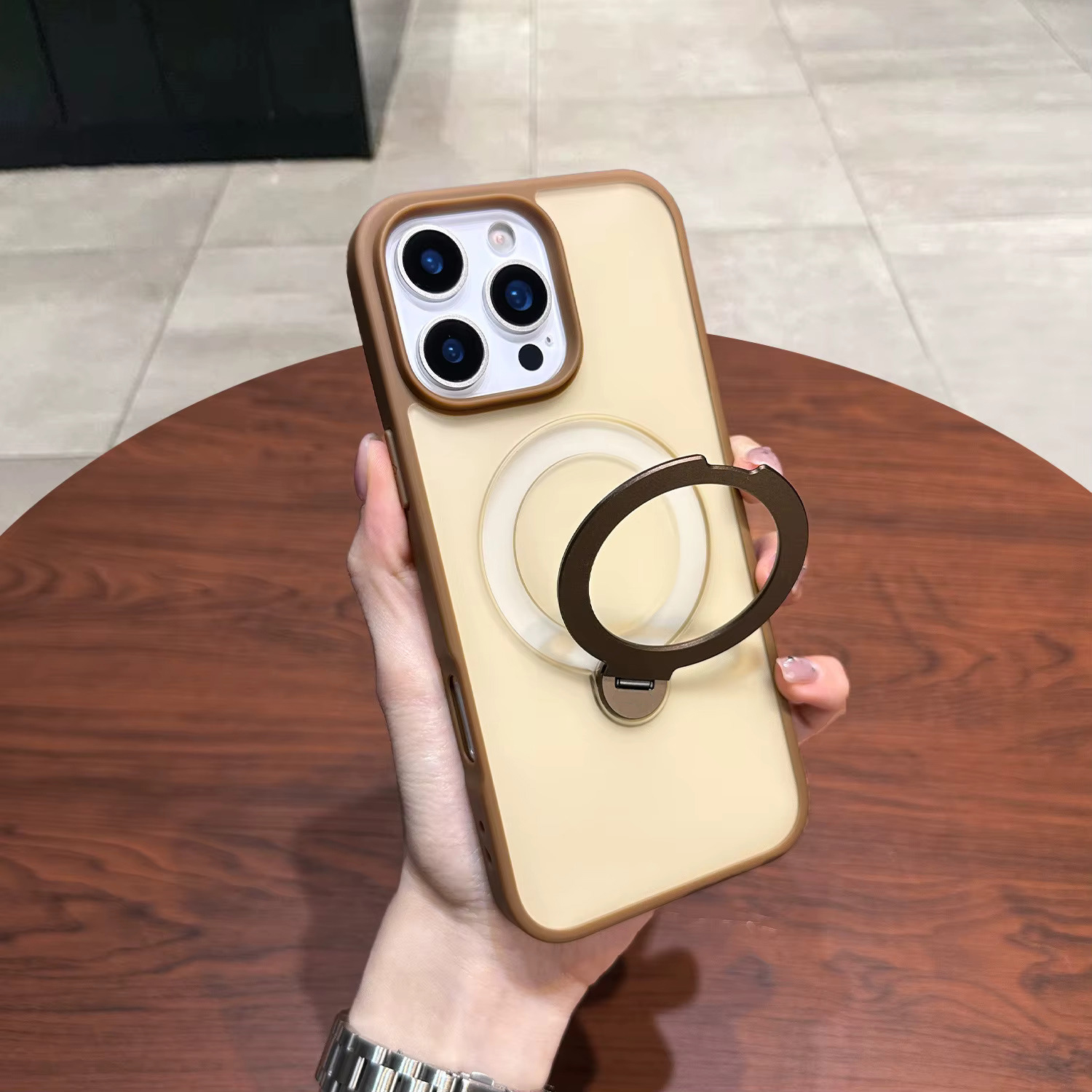 iPhone 14 Pro Max Matte 360 Mag-Stand Case | Desert Gold