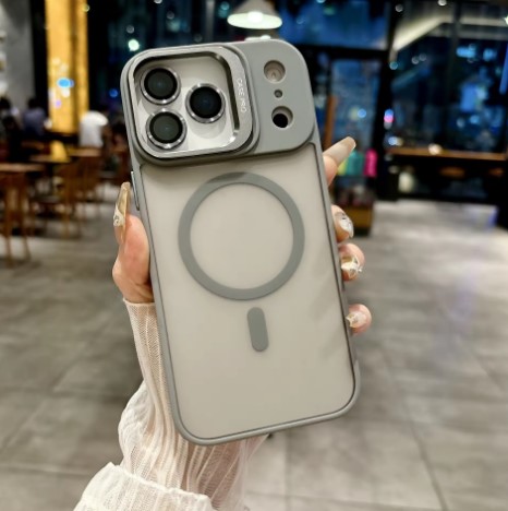 iPhone 17 Pro/18 Pro Cd Lens Pro Magnetic Case With Stand And Camera Lens | Gray