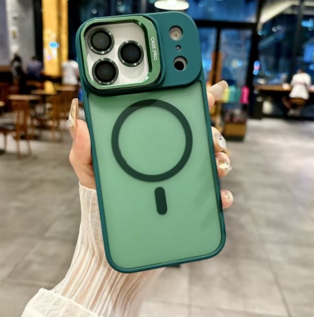 iPhone 17 Pro/18 Pro Cd Lens Pro Magnetic Case With Stand And Camera Lens | Green