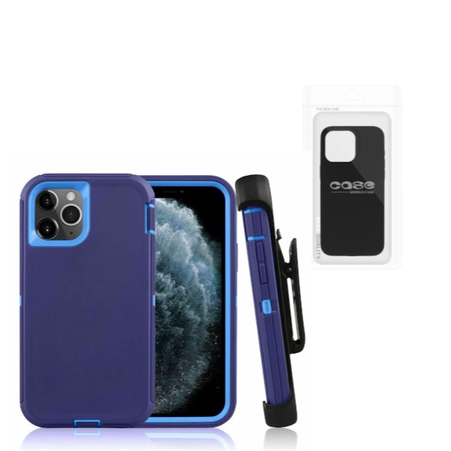 Samsung A16 5G Pro Defender Case With Clip | Navy-Blue (Polybag Packing)