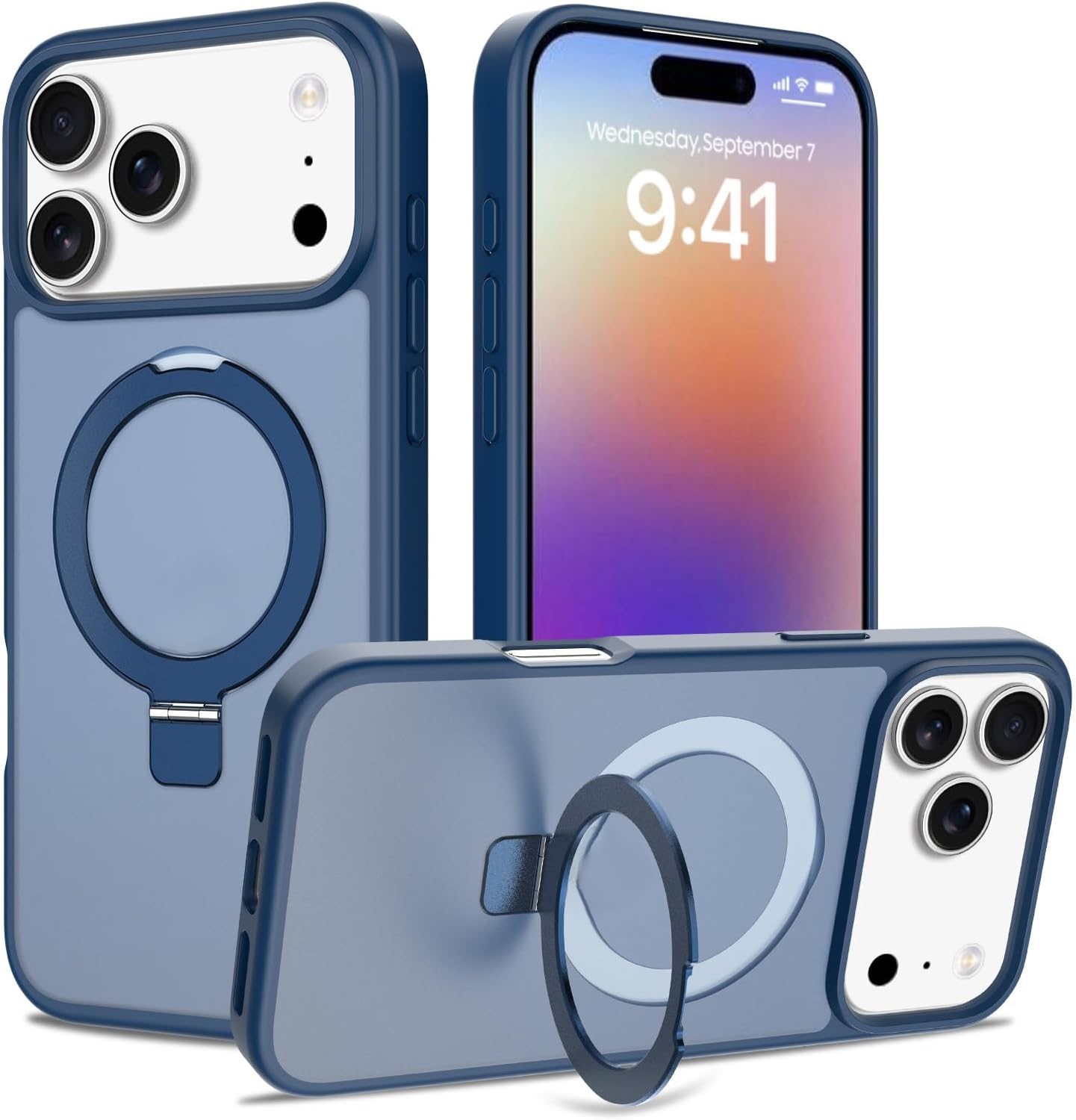 iPhone 17 Air Matte 2.5Mm Axis Kickstand Case  | Blue