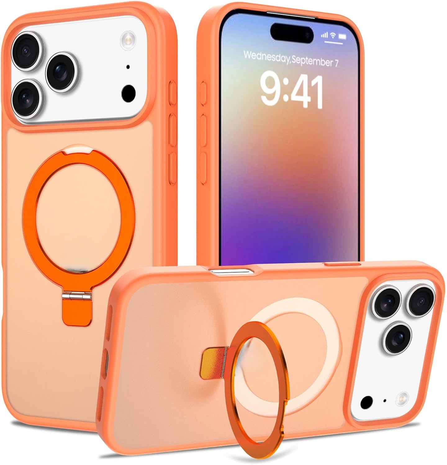 iPhone 17 Pro/18 Pro Matte 2.5Mm Axis Kickstand Case | Orange
