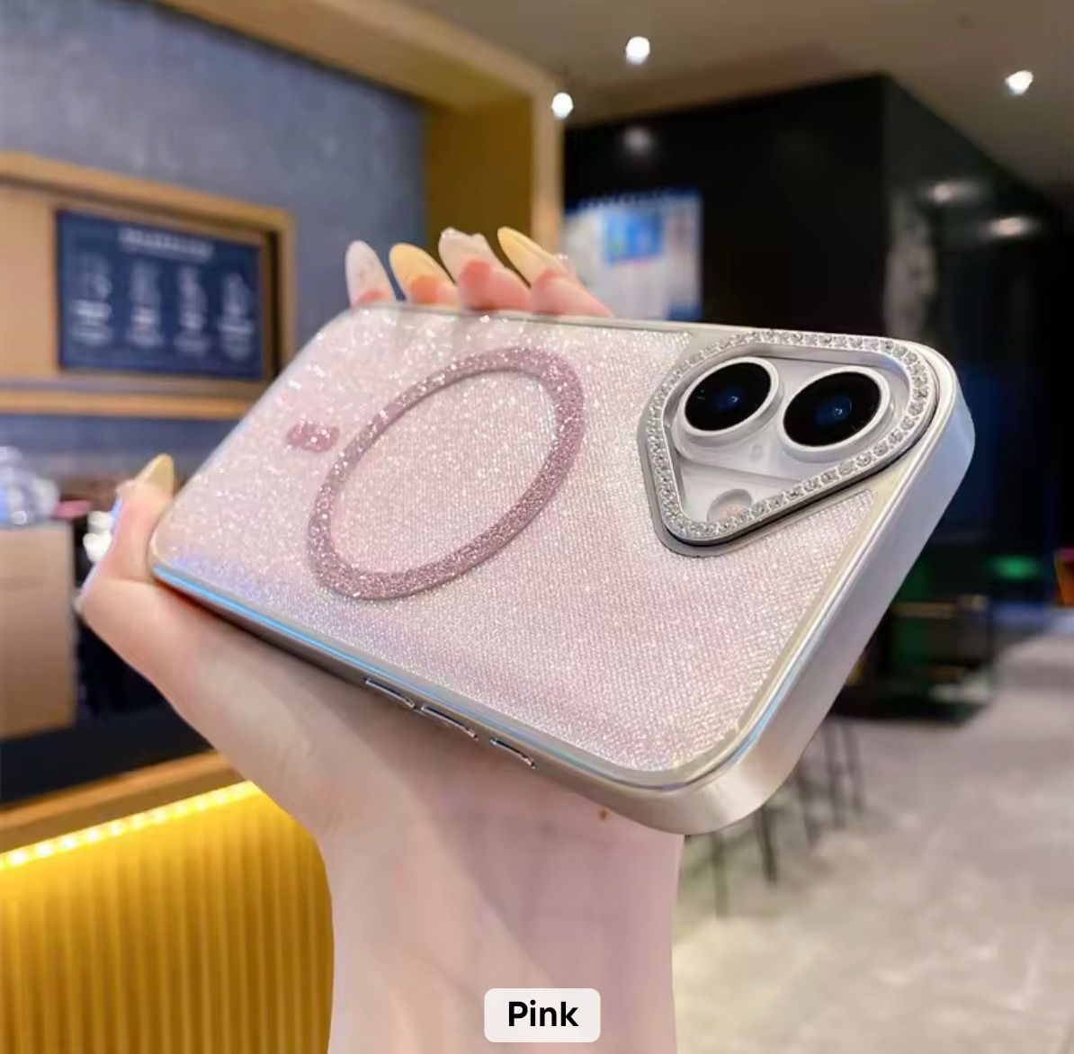 iPhone 13/14/15 Shining Diamond Magsafe Case | Pink