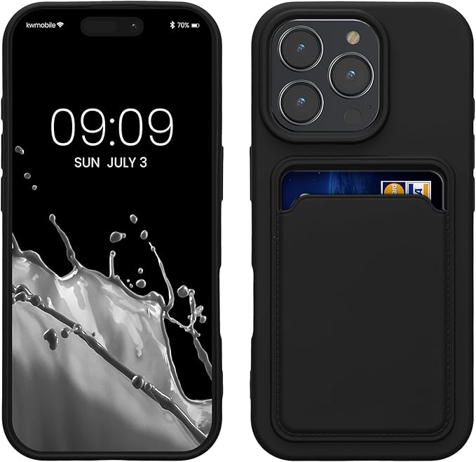 iPhone 16 Plus Card Pocket Case (With Premium Box Pack) | Black
