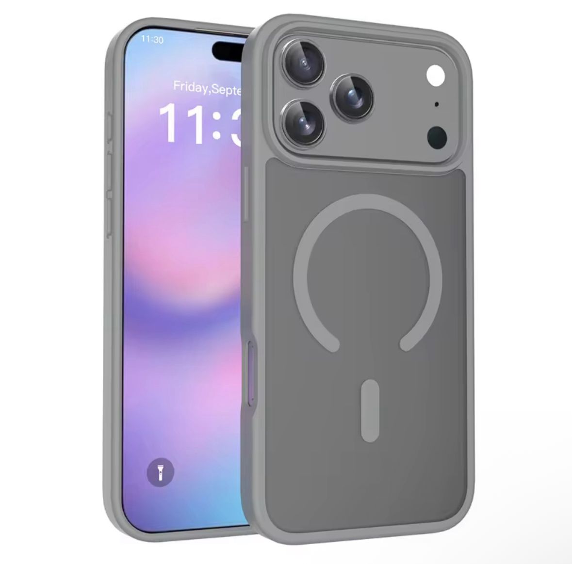 iPhone 17 Pro/18 Pro Matte Translucent Magsafe Case (With Retail Box) | Gray