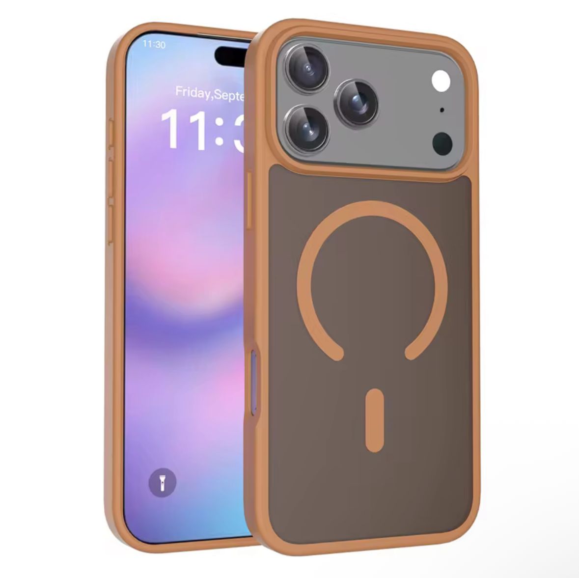 iPhone 11 Pro Max Matte Translucent Magsafe Case (With Retail Box) | Gold