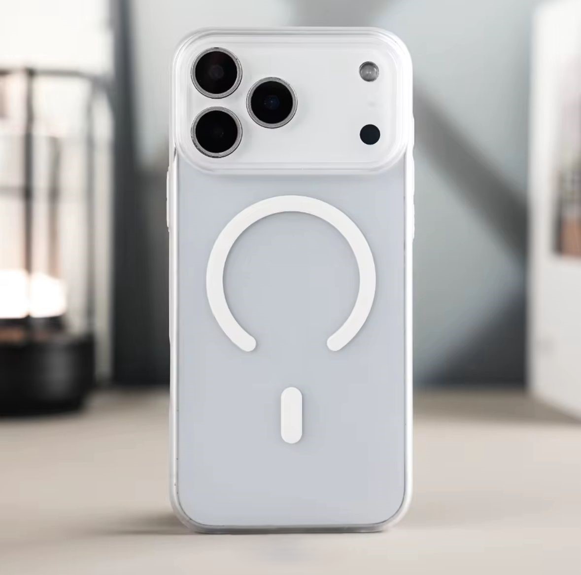 iPhone 17 Air Premium Matte Magnetic Case (With Retail Box)  | White