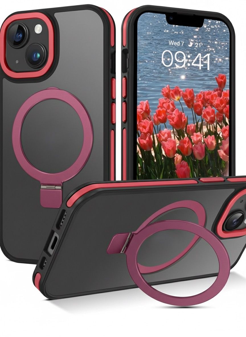 iPhone 12/12 Pro Aura Magnetic Kickstand Case (Premium Box Pack) | Hotpink