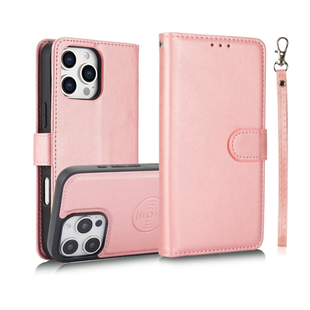 iPhone 12 Pro Max/13 Pro Max Split Magnetic Wallet Case (With Retail Box) | Pink