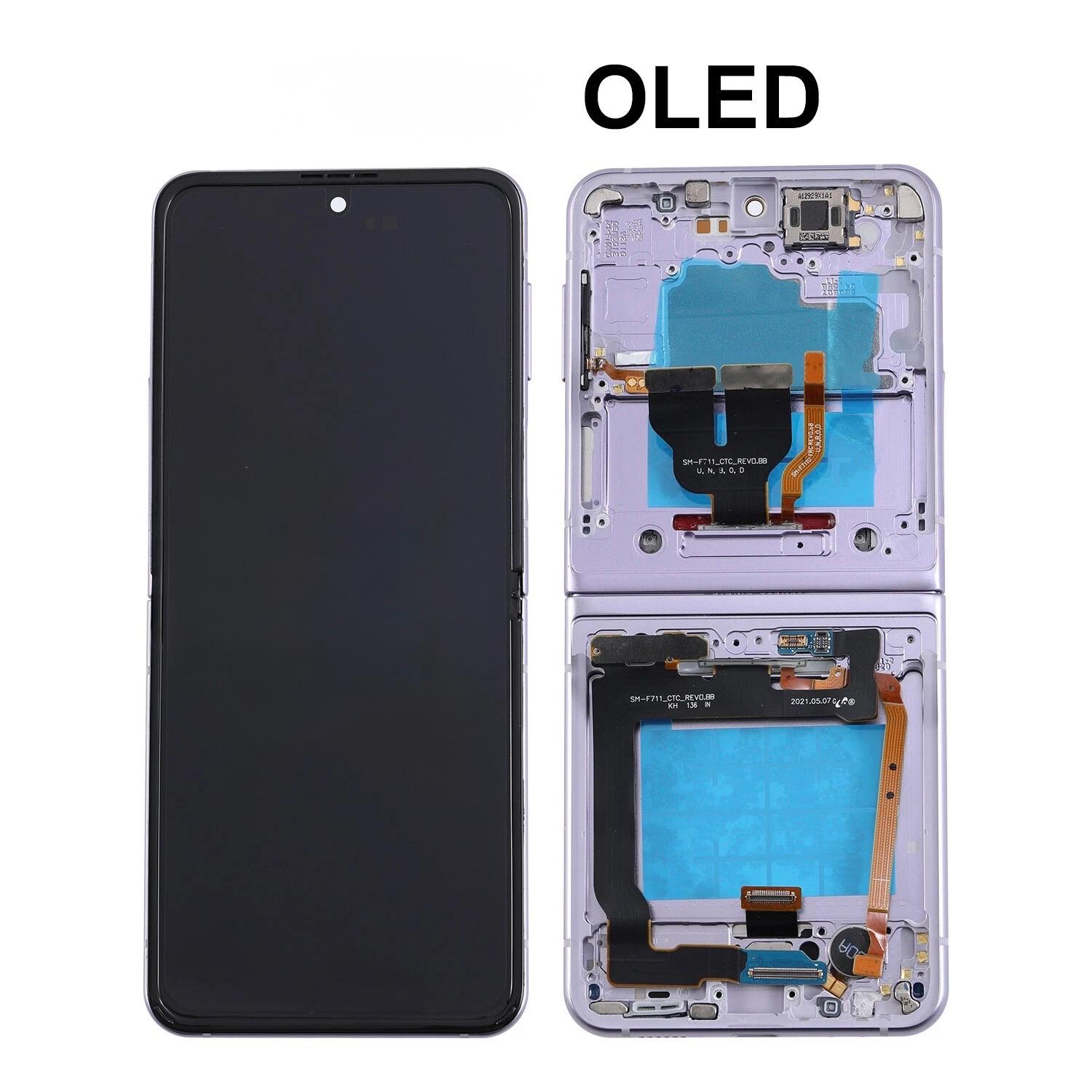 SAMSUNG Z FLIP 3 5G INNER LCD WITH FRAME (OLED QUALITY) LAVENDER
