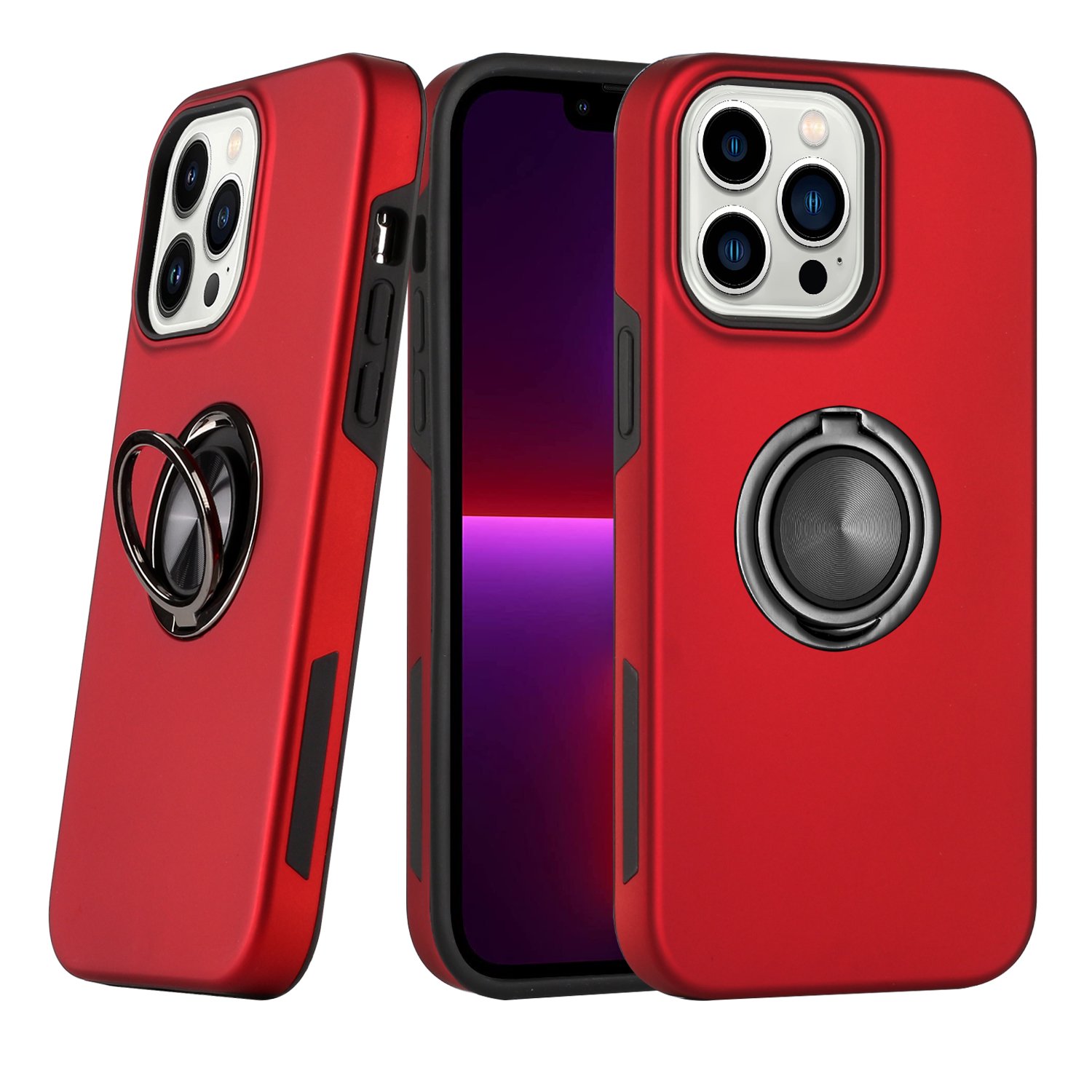 Moto G Stylus 2023 Hard Hidden Ring Case (With Retail Box Pack) | Red
