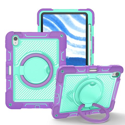 iPad Air 11" (2024) Tongjie B2 Rotating Handle Case With Strap | Teal