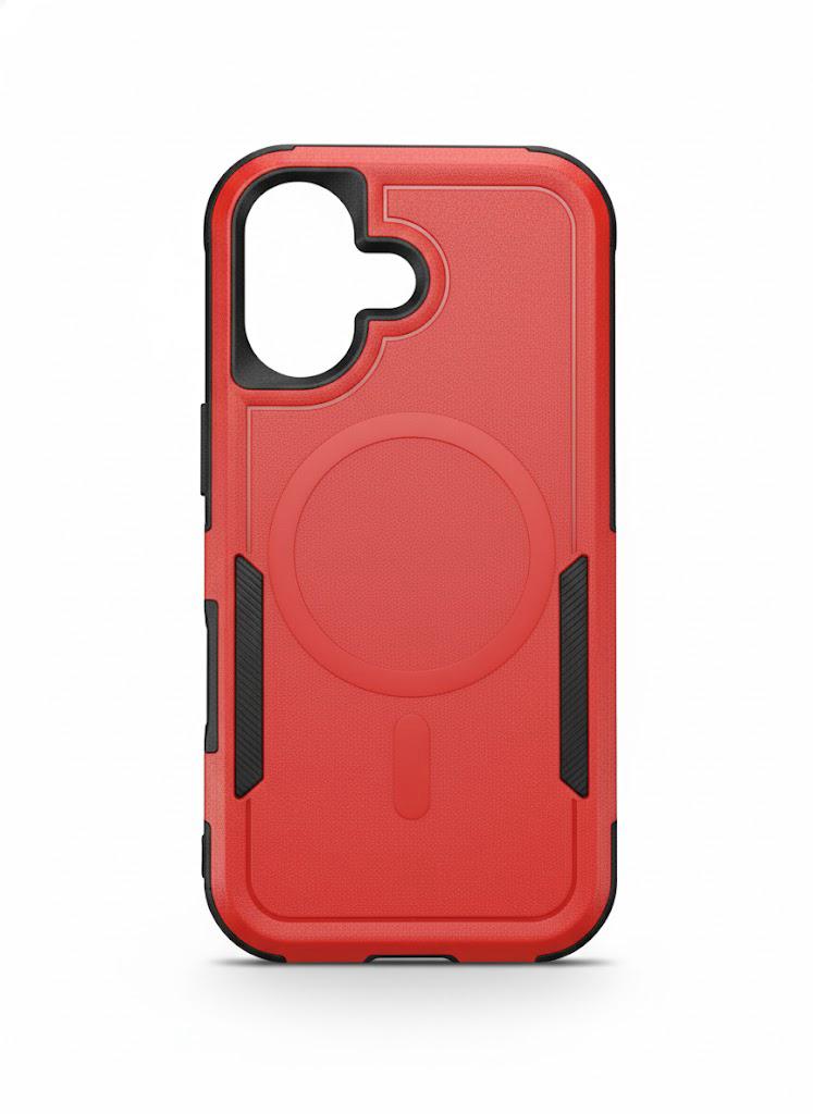 iPhone 15 Pro Max Sail Shockproof Magsafe Case (With Retail Box) | Red